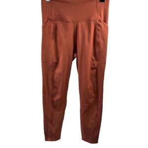 Girlfriend Collective Burn Orange Leggings Size M